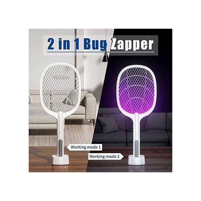 Raquette anti-moustiques avec lampe UV - couleur et design aléatoires
