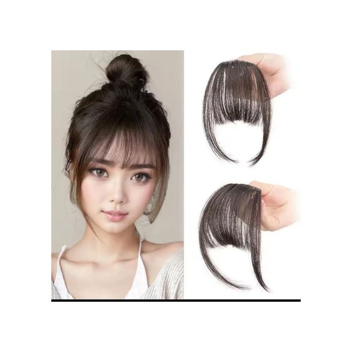 Fausses Franges Légère pour Femme, Extension de Cheveux Frontaux, Perruque  Synthétique: Brown Black