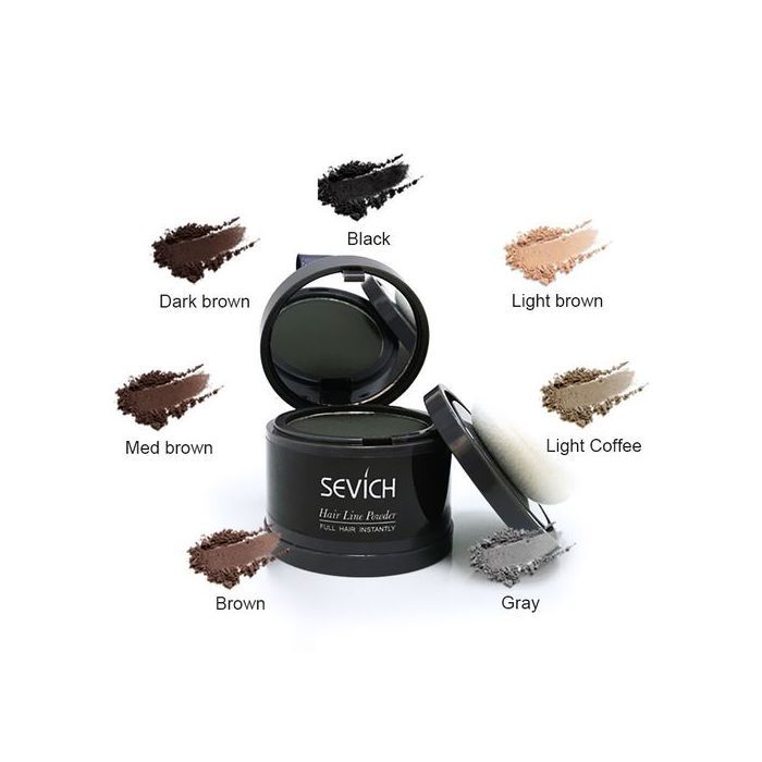 Poudre d'ombre - SEVICH - Correcteur de cheveux noir - 4g - Imperméable - Longue tenue