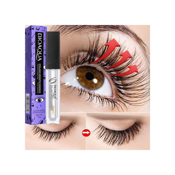 Sérum de Croissance des Cils - Bioaoua - 7ml - Hydratant - Renforce les cils - Rehausseur de sourcils