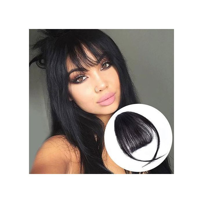 Fausses Franges à Clips – Perruque Naturelle Pour un Volume – Couleur Noir
