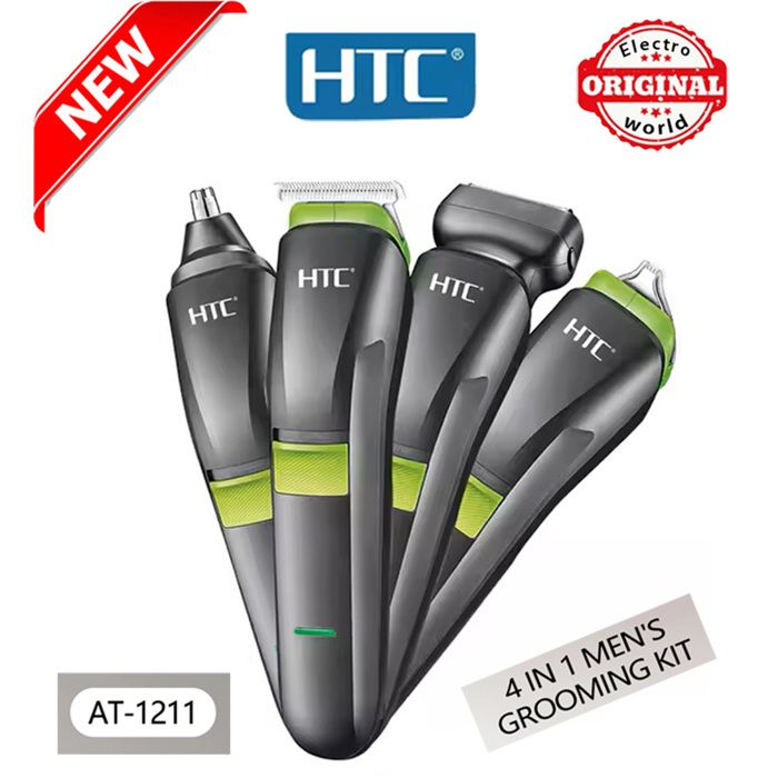 HTC AT-1211 – Kit de Toilettage 4 en 1 pour Hommes | Design de Luxe