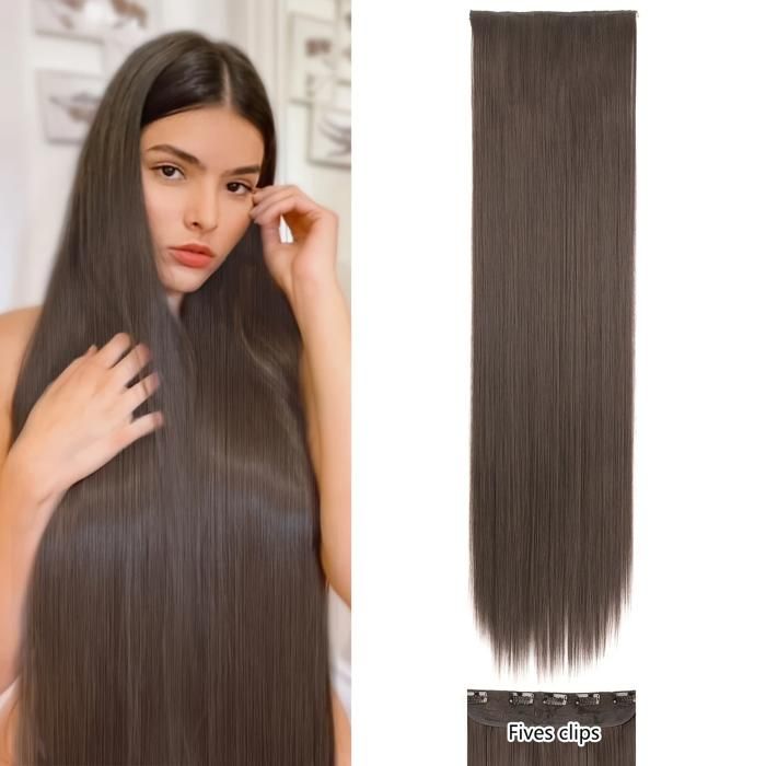 Extensions Cheveux - GENERIC - Marron - Clips Anti-Glisse - Volume Instantané - Facile à Poser