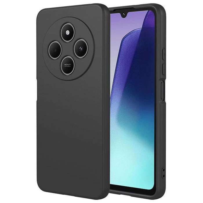 Pochette en Silicone pour Xiaomi Redmi 14C 4G / Poco C75 / Redmi A4 - Noir