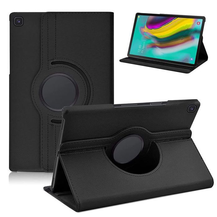 Pochette pour Samsung Galaxy Tab S5e T725 Support Rotatif à 360° Housse Étui, Noir