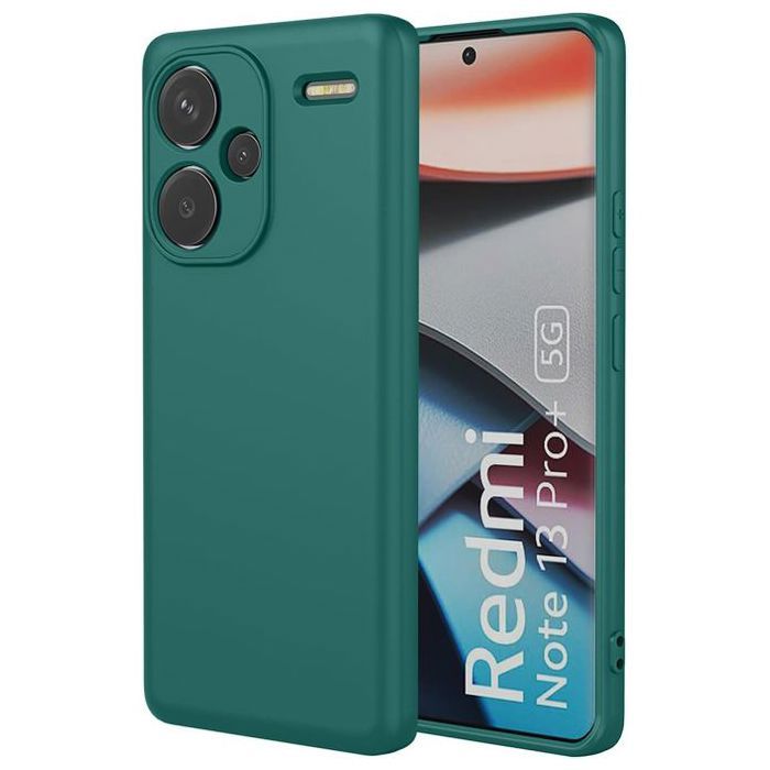 Pochette en Silicone pour Xiaomi Redmi Note 13 pro plus 5G- Vert