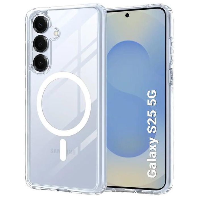 Pochette magsafe transparent pour Samsung S25 5G