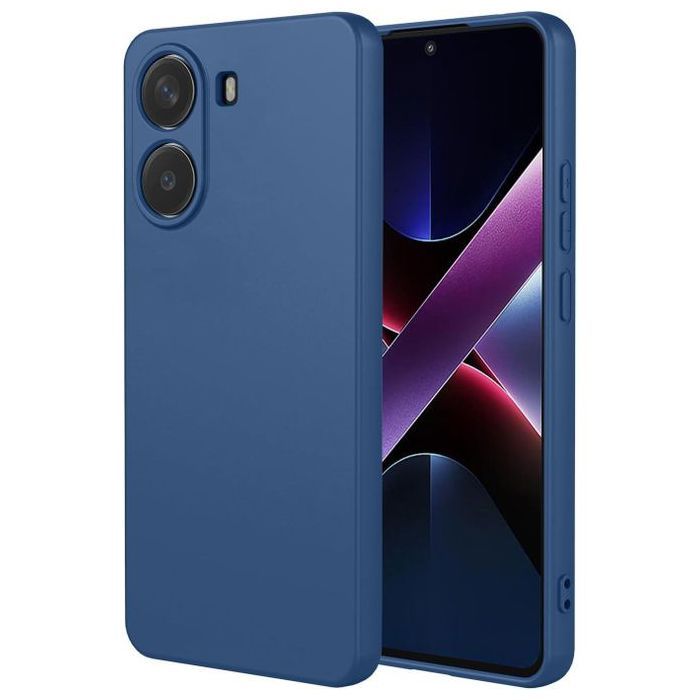 Pochette en Silicone pour Xiaomi Poco X7 Pro 5G- Bleu
