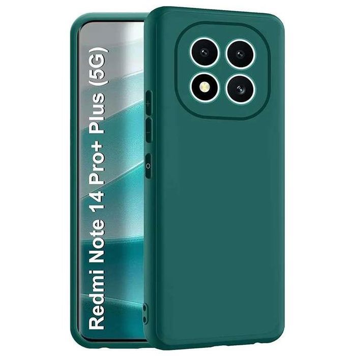 Pochette en Silicone pour Xiaomi Redmi Note 14 pro Plus 5G- Vert