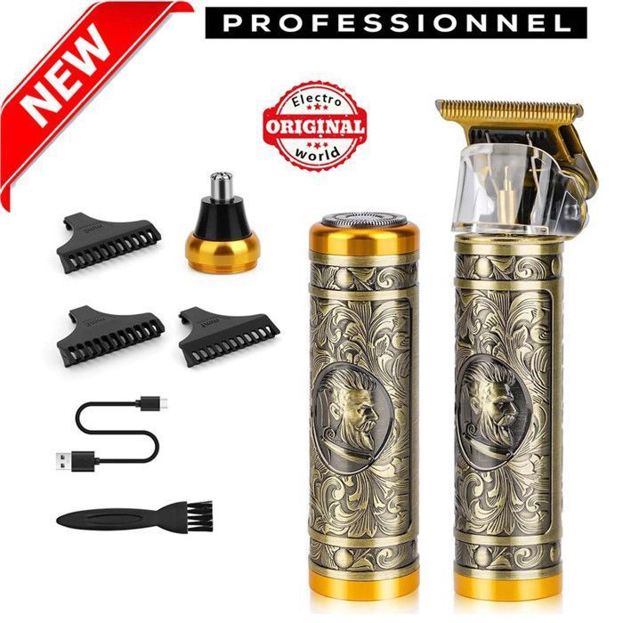 Rasoir Électrique T50 3-en-1 Rechargeable – Tondeuse Précision Multifonction Homme & Femme – Design Ergonomique