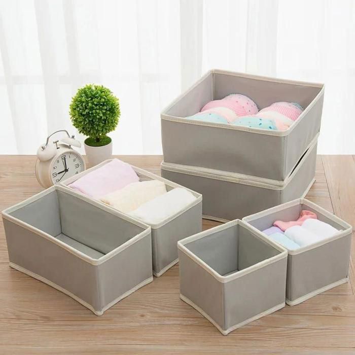 6 Pcs Boîte de rangement Pliable De Tiroir pour vêtements, sous-vêtements et Chaussettes etc
