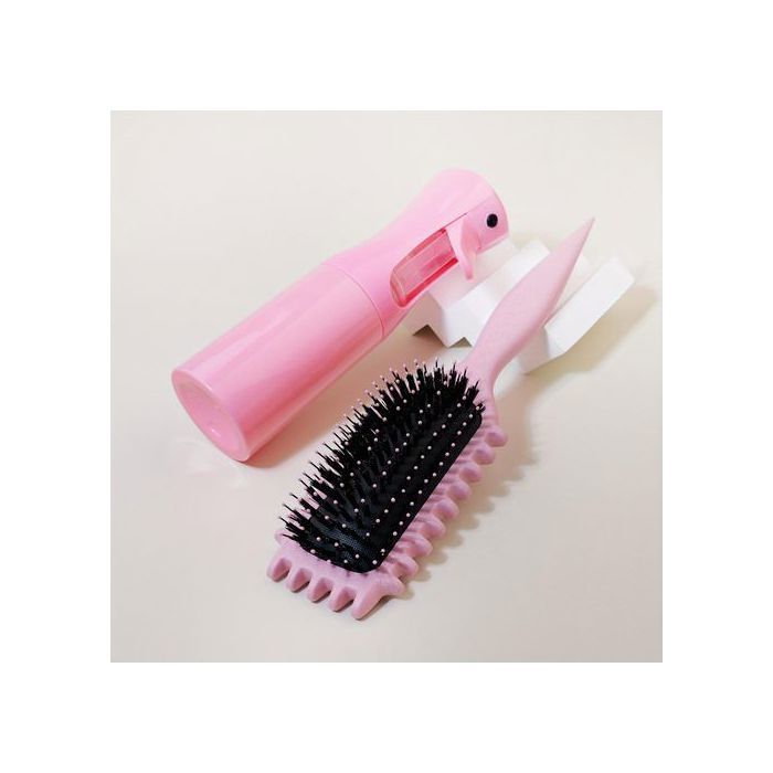 Ensemble 2 Pièces - Curly Hair - Brosse à Boucles - Bouteille de Pulvérisation 300ml - Cheveux Bouclés - Beauté