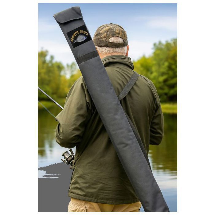 Housse de Canne à Pêche - Pilota - 1.50M - Tissu anti-déchirure - Sangle réglable - Design élégant