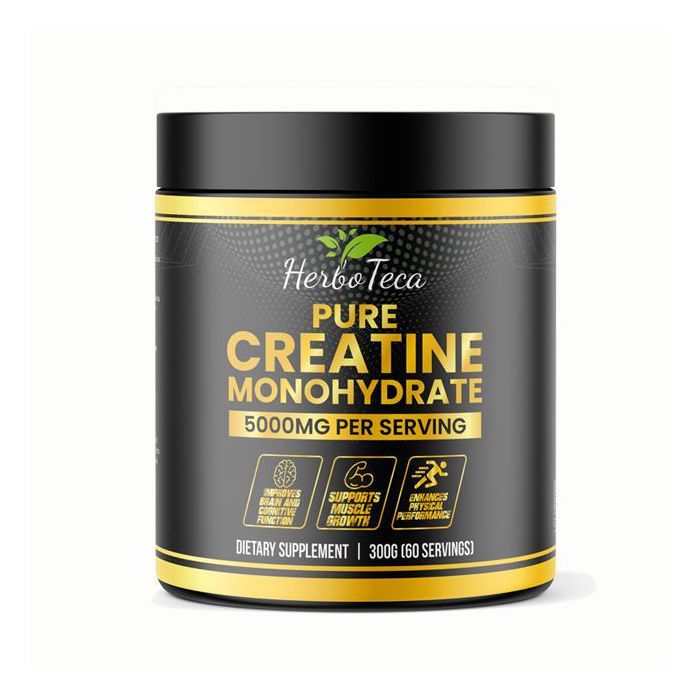 HerboTeca – Pure Créatine Monohydrate Micronisée, 300 g (60 Portions)