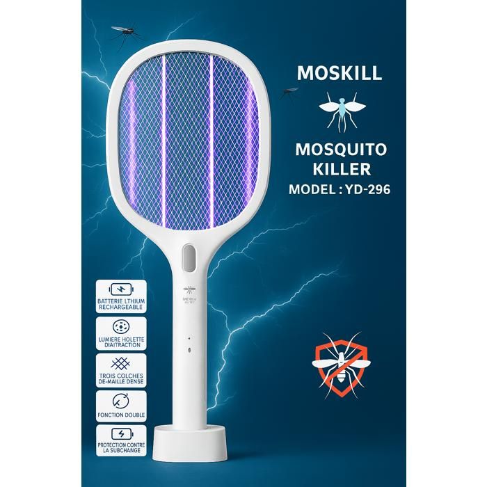 Anti-moustiques Raquette électrique Rechargeable par USB pour tous les insectes la meilleure qualité du marché