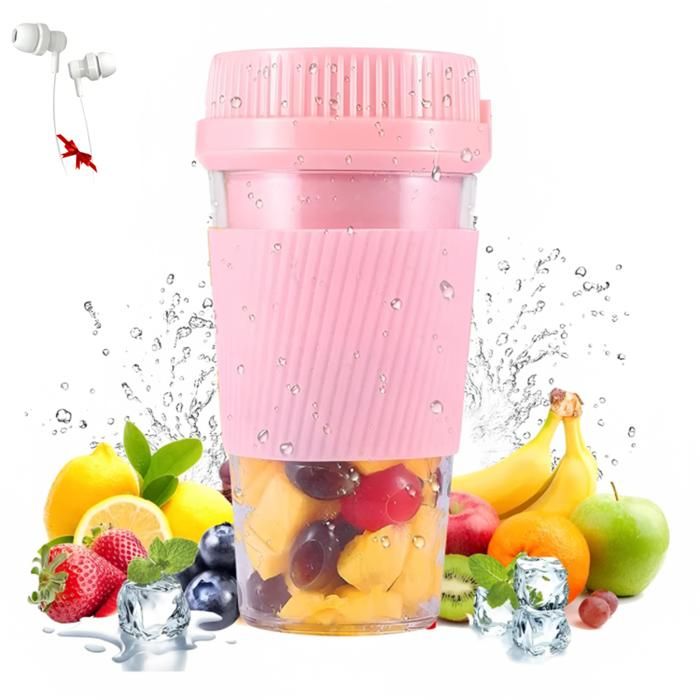 Mini Blender Portable – Gobelet Mixeur Rechargeable USB + Ecouteur Gratuit