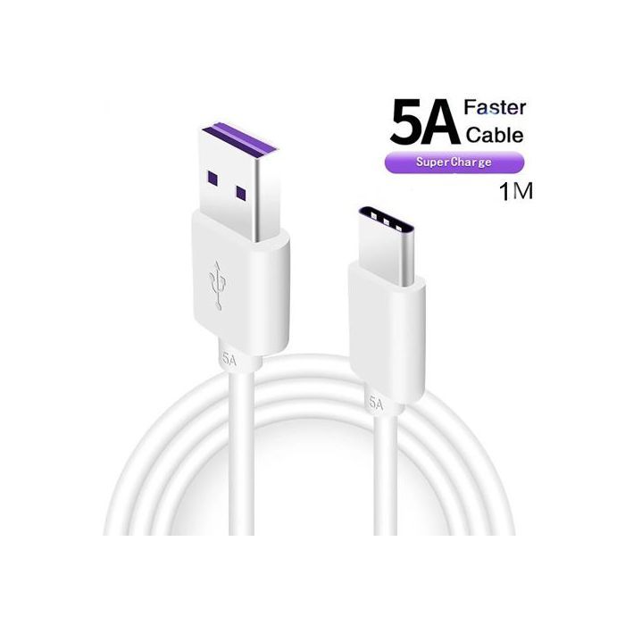 1 Metre Câble USB Type C Charge Rapide 5A Et Transfert de Données Cordon De Chargeur