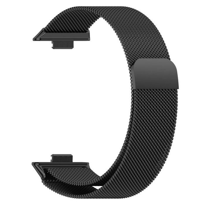 Bracelet à boucle milanaise Noir en acier inoxydable pour Huawei Watch Fit 4