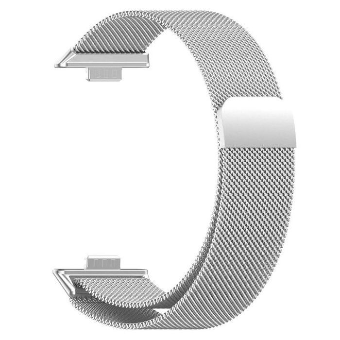 Bracelet à boucle milanaise Silver en acier inoxydable pour Huawei Watch Fit 4