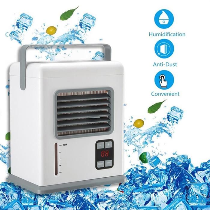 Climatiseur portable, ventilateur silencieux, refroidissement et humidification, idéal pour la chambre à coucher et le bureau