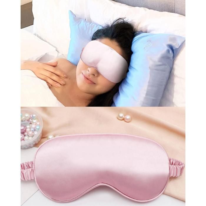 Masque de sommeil - GENERIC - Satin bio - Confortable - Bandeau réglable - Rose