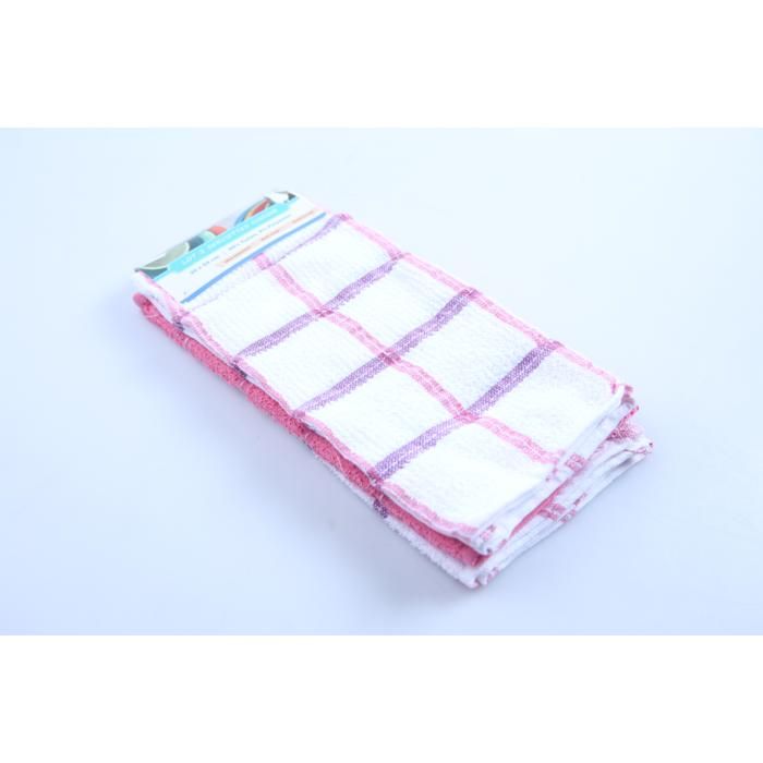 Torchon - GENERIC - Lot de 3 - Rayé - 30x55 cm - Coton absorbant - Couleur aléatoire