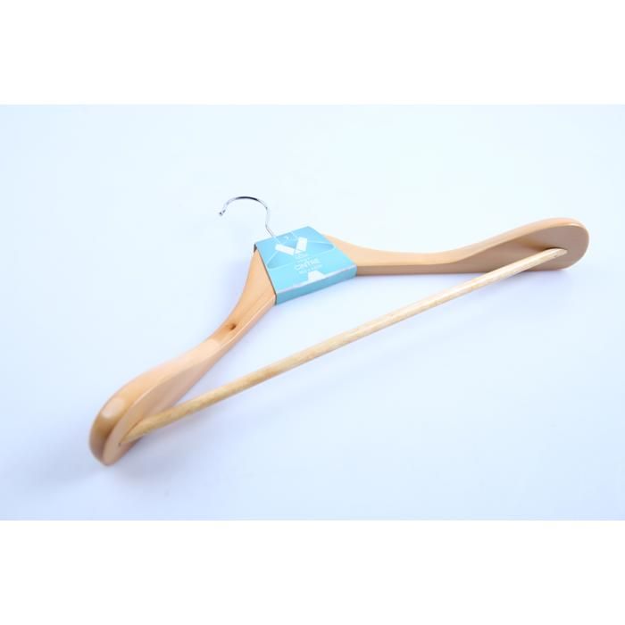 Cintre en bois - GENERIC - Large épaule - Barre pantalon - Élégance - Chic