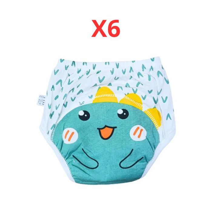Pack de 6 culottes d’apprentissage lavables, Motifs animaux – Enfant 5 ans (110 cm)