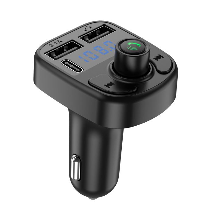 Transmetteur FM 3 Port Rapide Mobile Téléphone 3.1A Rapide Chargeur De Voiture Usb