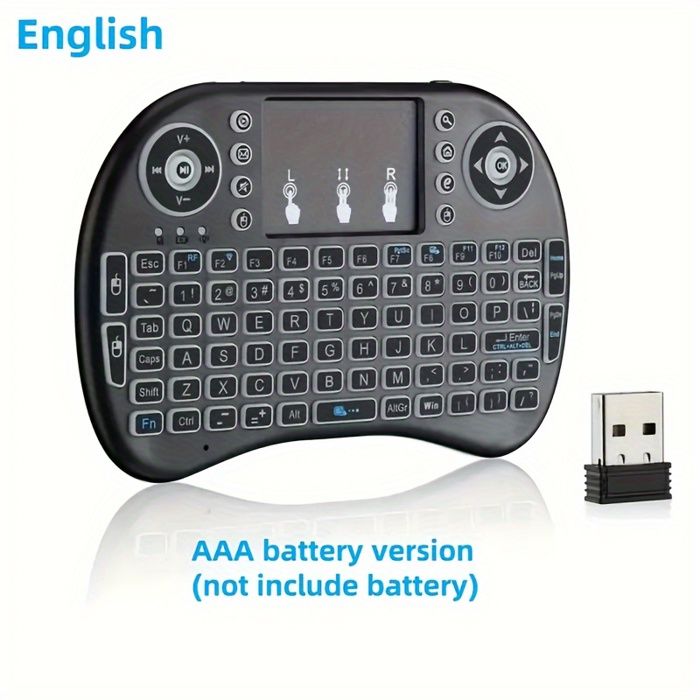 Clavier Sans Fil Mini W WUDUNG I8 avec Souris Aérienne et Pavé Tactile - Télécommande Portable Ergonomique 2.4G - QWERTY