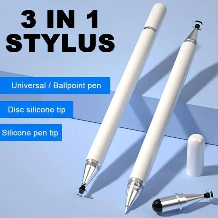 Stylet 3 en 1 pour tablette et téléphone – stylet tactile compatible Android et iOS