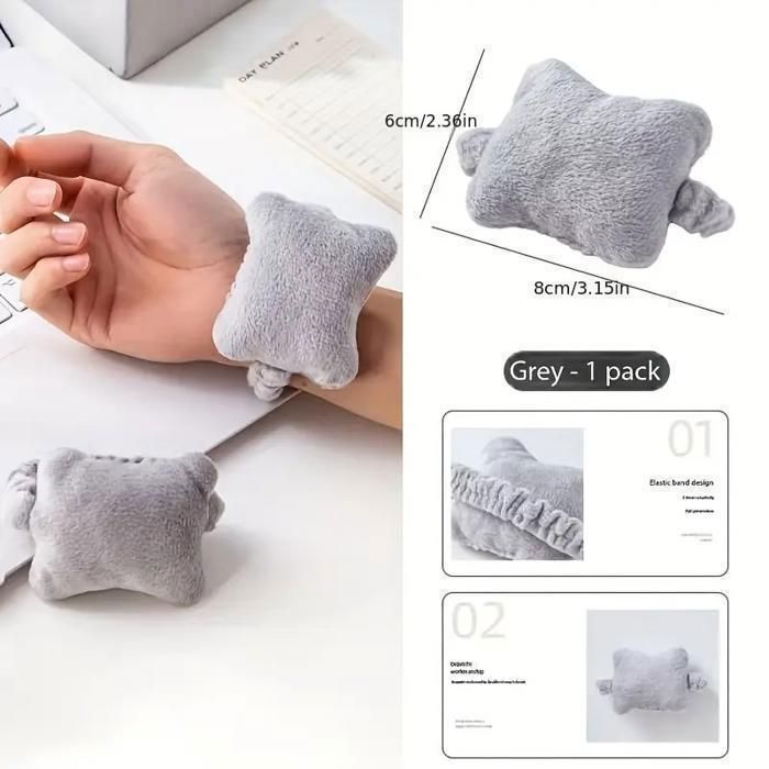 Oreiller de soutien du poignet pour les employés de bureau - Coussin anti-usure pour la main - Gris