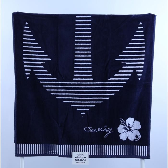DRAP PLAGE VELOUR JACQUARD 86X165cm - 450G Marinière