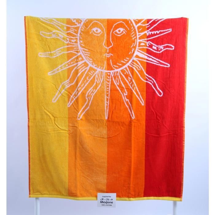 Drap de Plage - Multicolore - 91x165 cm - 450 g/m² - 100 % Coton - Ultra-absorbant