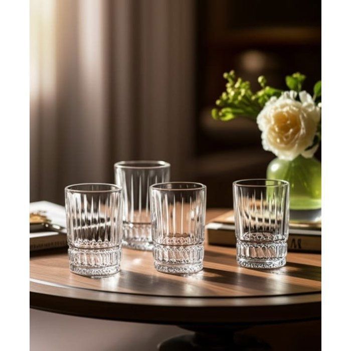 Verres à thé - AYA HOME - Ensemble de 6 - Cristal transparent - Résistant - Compatible lave-vaisselle