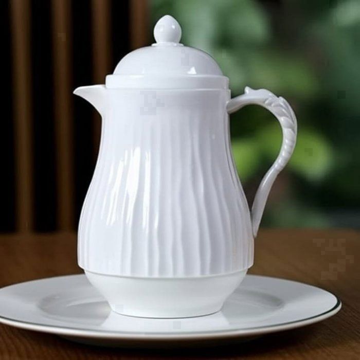 Pichet isotherme - AYA HOME - Blanc - 300ML - Design torsadé - Conserve chaleur/froid