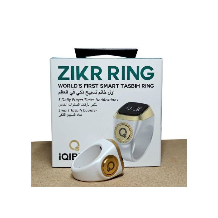 Bague Tasbeeh - Zikr 1 Lite - Compteur intelligent - Vibration - Étanche Bluetooth 5.1