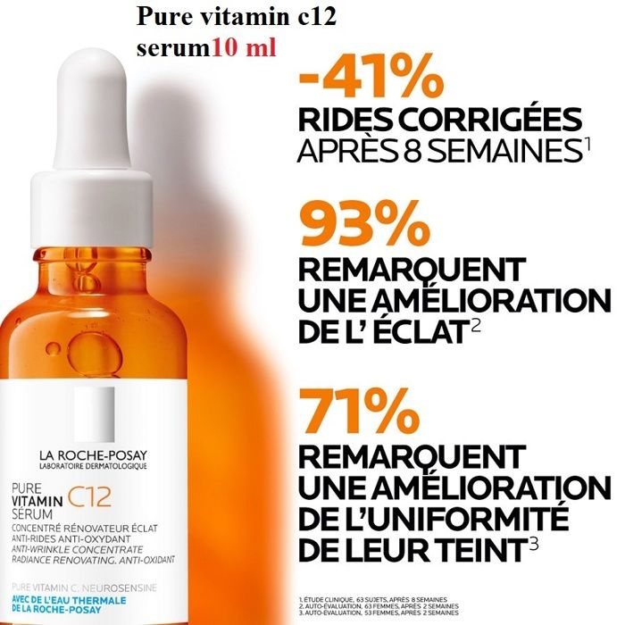 La Roche-Posay Pure Vitamin C12 Sérum Rénovateur Éclat Anti-Rides Antioxydant – 10ml