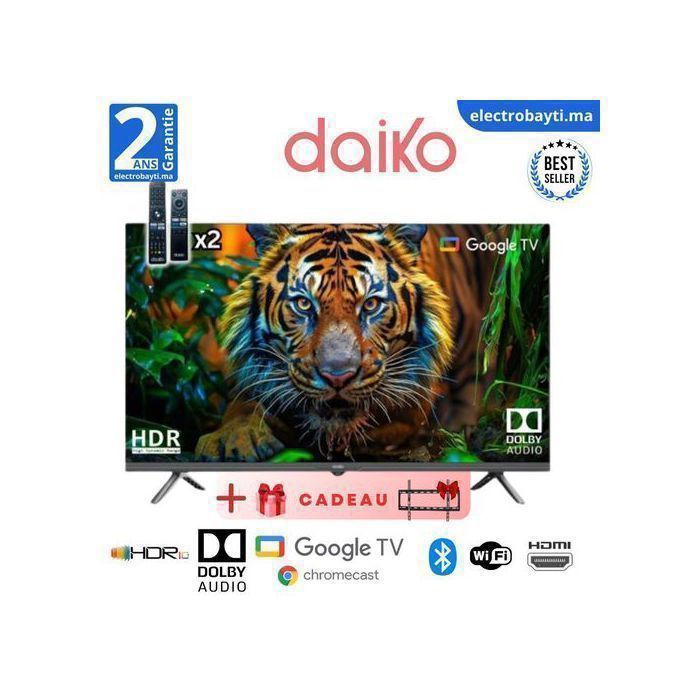 Téléviseur 32" - DAIKO - GLED32H93DK - Smart TV - Dolby Audio - HDR HLG