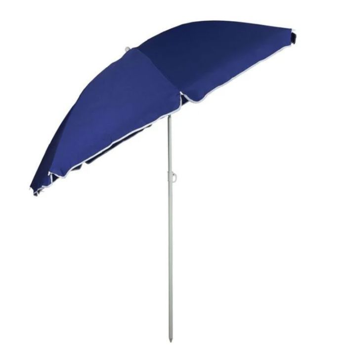 Parasol de plage - GENERIC - 180 cm - Bleu - Pliant - Aluminium