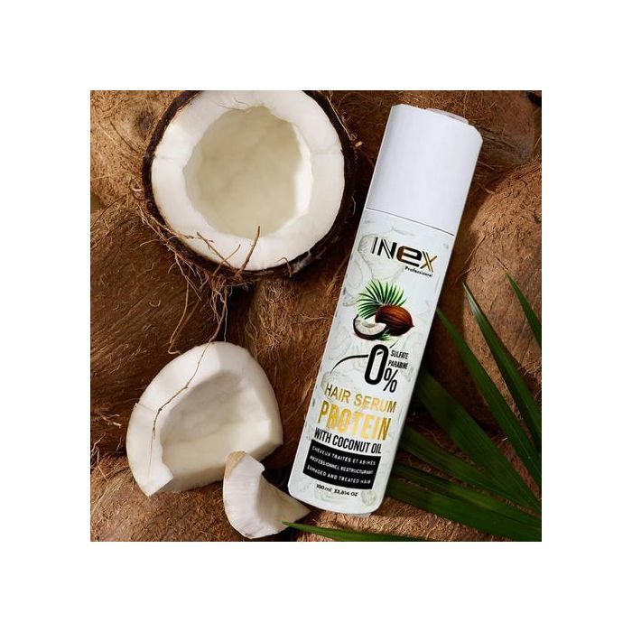 Sérum Capillaire - Huile de Coco - 100 ml - Réparation Cheveux Abîmés - Sans Sulfates et Parabènes