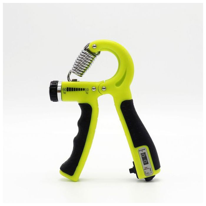 Muscleur Renforceur de Poigne Réglable avec Compteur – Grip Trainer 10 à 60 kg Résistance Ajustable & Portatif