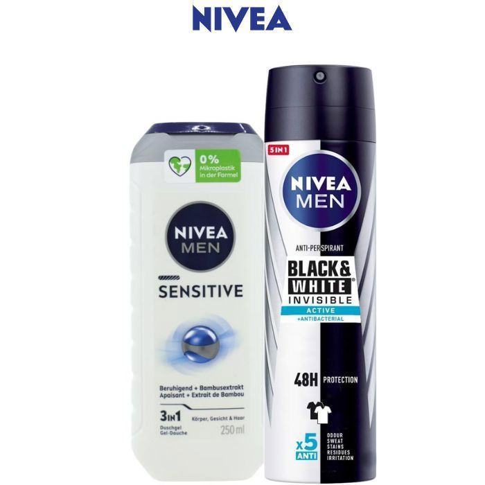Gel douche - ATO - Black & White - 250 ml - Non gras - Pour hommes