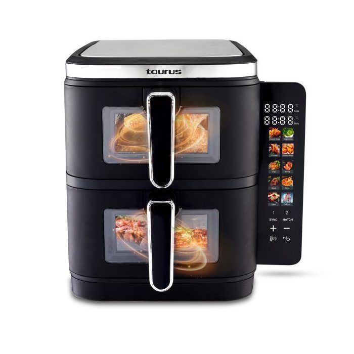 Friteuse Air Fryer - TAURUS - Double Panier - 11L - 2800W - 10 Programmes de Cuisson