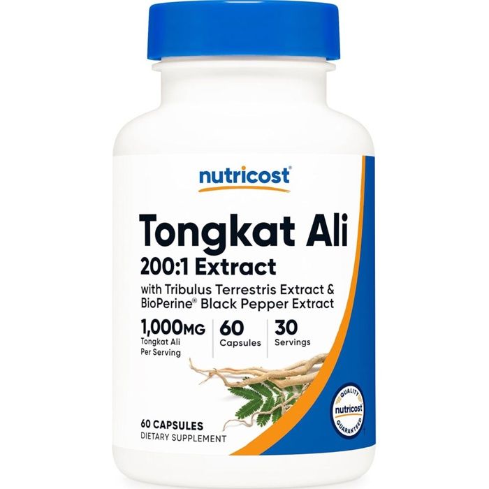 Nutricost Tongkat Ali 1000mg et Tribulus & BioPerine 60 Caps – Extra Puissant pour la Testostérone, Énergie et Performance
