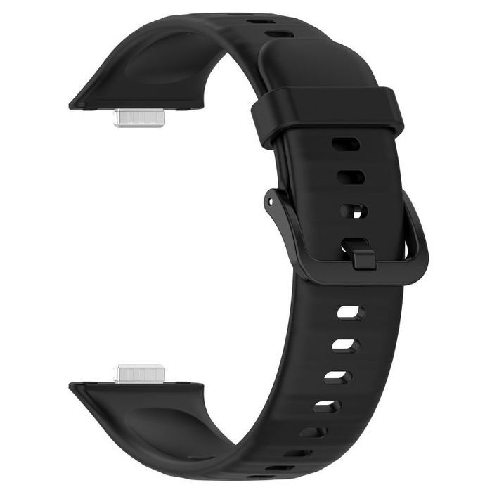 Bracelet de remplacement en silicone souple pour Huawei Watch Fit 4 - Noir
