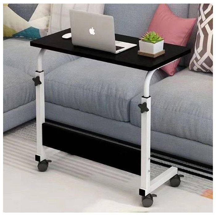 Table tournante d'ordinateur de bureau réglable portable, table tournante pour lit PC