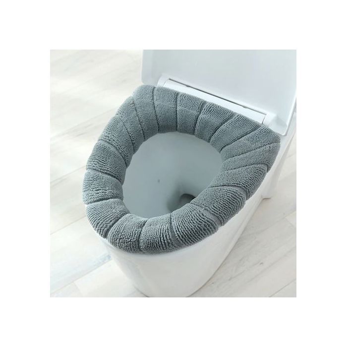Couvercle de siège de toilette confortable tricot salle de bain