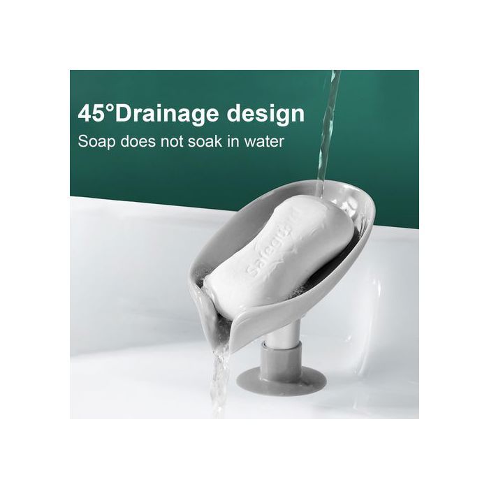 Porte-savon à ventouse - GENERIC - Feuille - Vert - Accessoires salle de bain - Cuisine