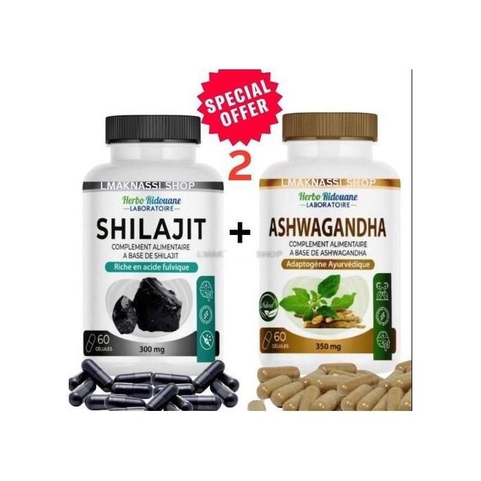 compo Pack 2 Shilajit Ashwagandha 350 mg  60x2 gélule
